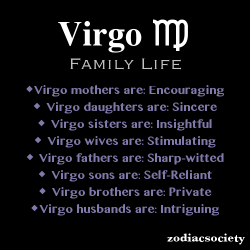 zodiacsociety:  Virgo Family Members: