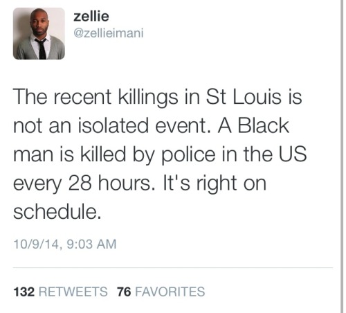black-culture:  Response to the fatal police shooting of Vonderrit Myers 