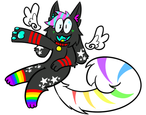 fagjackal:Fuck Cringe Culture this is my sparkledog fursona.His name is Sparklz and he likes to make