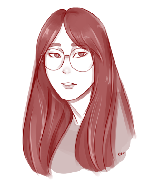 Just a sketch of Byul because glasses + her cute monolids are an actual concept and I love it so muc