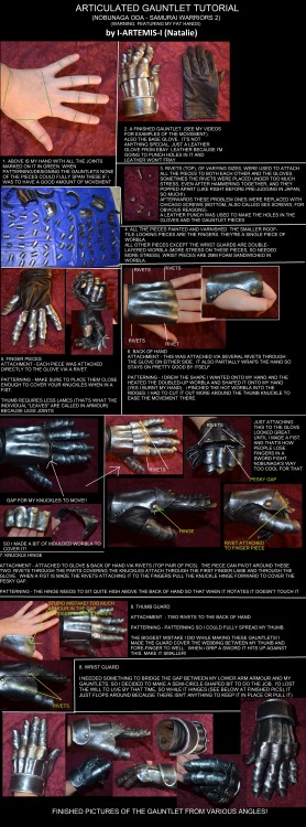 i-artemis-i:tutorial-thing on how I made articulated gauntlets for my Nobunaga Oda costume (samurai 