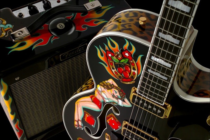 xlikesx:  &ldquo;PINUP&rdquo;: Gretsch Hollow-Body Customized &amp; Matching