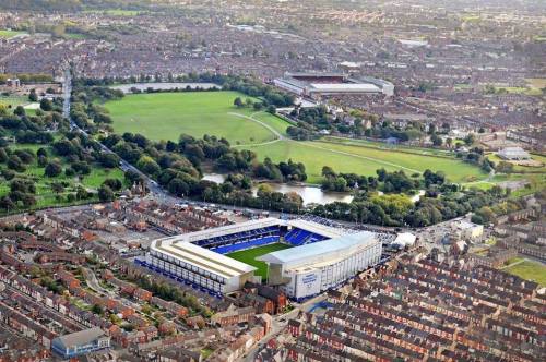 tintinhazard:The space between the stadiums of Everton and Liverpool