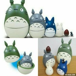 ragecomics4you:  Totoro Matryoshka dollhttp://ragecomics4you.tumblr.com