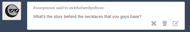 askthefamilyoflove:  Ruby: I’m pretty sure the squirt knows how much that necklace