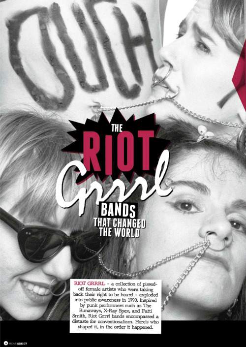 glittersister:Riot Grrrl article in FRONT Magazine #177, January 2013. via archive.org