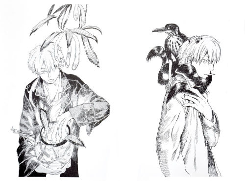 ginkoro:  Some SCANS from New Mushishi Artbook . Part 1蟲師 画集You can buy the artbook here: AMAZON 