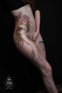 1337tattoos:  Aleksey Burkov  amazing mermaid tattoo