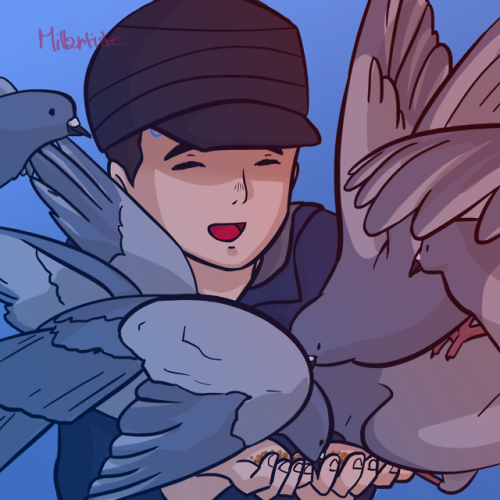 @oh-the-mess-i-make Requested A Happy Rupert With His Pigeons, And It Immediately Evoked Me That Cute