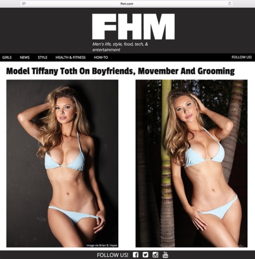 New interview up on FHM http://bit.ly/2xYaLZo Photographer: Brian B Hayes Swimsuit: Twenty Sauce H