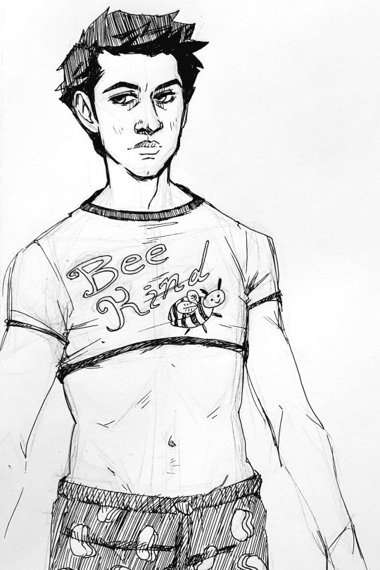 NOW THAT I DONT SUCK AS MUCH – Another go at boxers!au Cas in the only outfit he’ll keep on. The fact that he constantly complains about any other clothes being tight and restricting, but will keep a two-sizes-too-small crop top on, drives