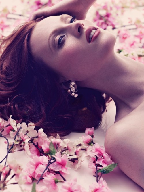 Karen Elson Embraces Spring for Harper’s Bazaar UK May 2013 by Alexi Lubomirski