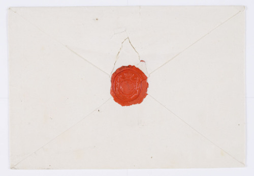 tiny-librarian:Envelope from a letter written by Pope Pius VI on February 3, 1796, containing the di
