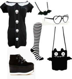 psychara:  College Goth van psychara met black socks 