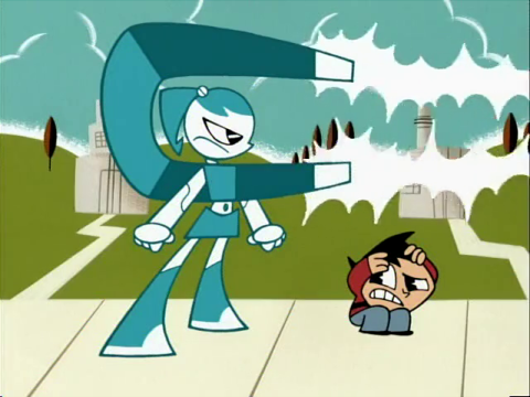 happiestlittlegoth:  beanzn:  Comparison of some of the designs in My Life as a Teenage Robot. Pilot episode: My Neighbor was a Teenage Robot (left) Season 1 Episode 1: It Came From Next Door (right)  [heavy breathing]   Loved that show when i was little