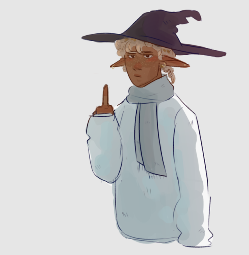 taz-ids:fioblah:heard what u said about liches.. wasnt cool[ID] A full color drawing of Taako, shown
