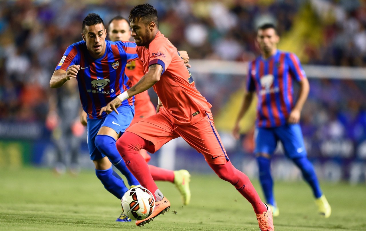 fzneymar:  Primera Division - UD Levante Valencia 0:5 Barcelona (21.09.2014)