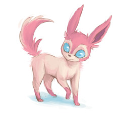 fisklife:  Two sylveon doodles, one where