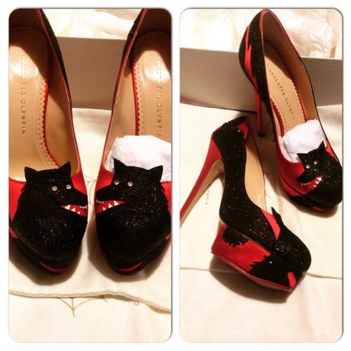 bambivalentineworld:I have been pining over my #charlotteolympia #shewolf heels for almost a year, I