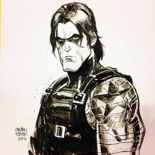 Winter Soldier inked commission at @doacbc . #wintersoldier #marvel #andrewrobinson #atlanticcity (a