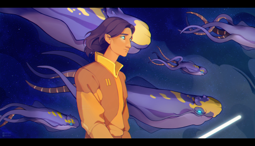 When Space Whale Design So Good You Can't Just Steal It To Your Own Cosmoopera Story So You Have To Draw