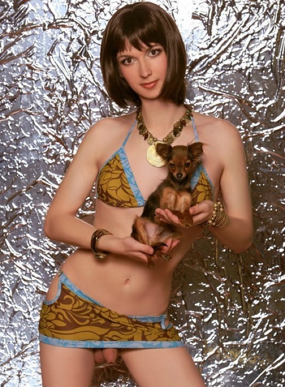 tsblogsnetwork:  a shemale and a puppy