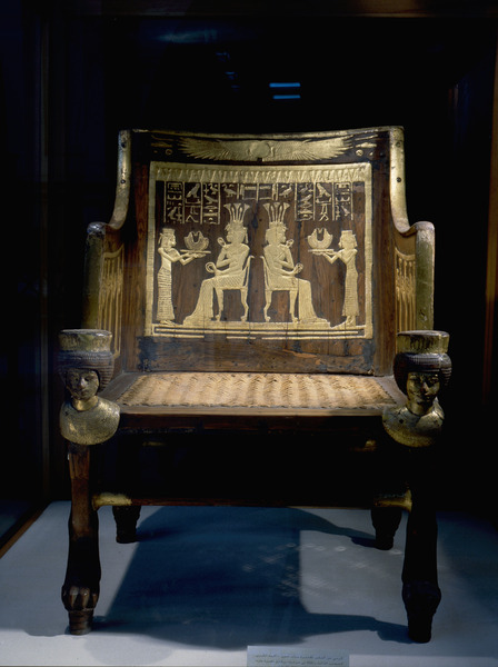 grandegyptianmuseum:Chair of Princess SitamunThe chair of Princess Sitamun, first born daughter of A