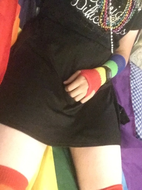 iliketowearskirts:Here’s the last of my pictures from Pride!!!!Guess that means I’ll need to do a ne