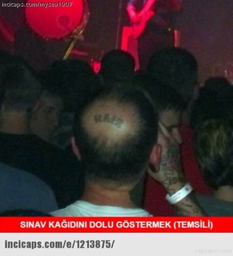 HAIR Sınav kağıdını dolu...