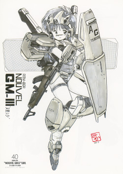 80sanime:  Nouvel GM III &amp; Gaza-E Girl by Akitaka Mika