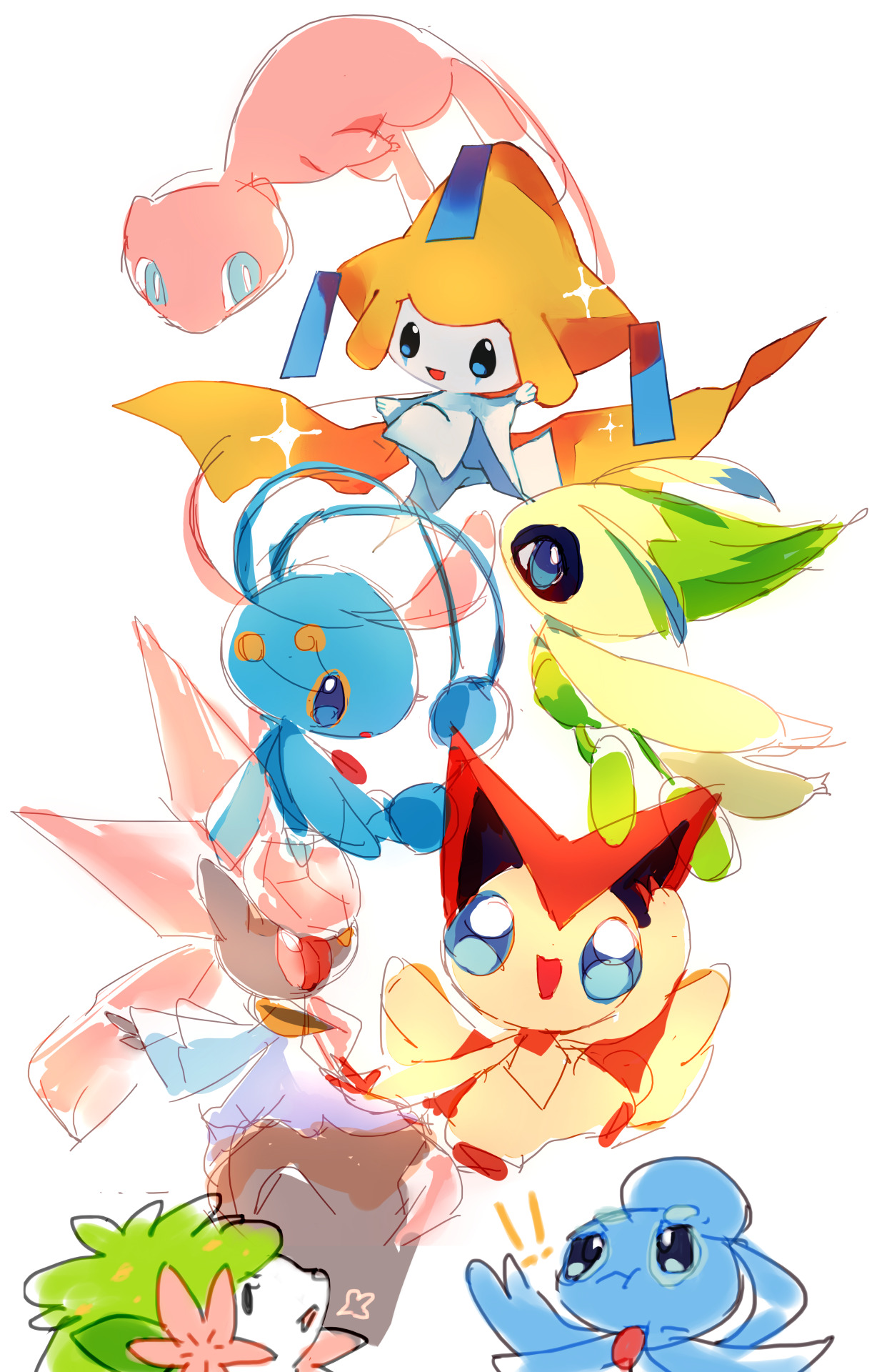 Mew Celebi Jirachi Manaphy Shaymin Victini Mew Celebi Jirachi Manaphy Victini