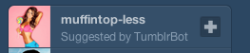 lesbianoutwestinvenice:  tumblr are you high -what part of my blog makes you think I would follow that tumblr I ask you -muffin tops rock okay they’re always eaten first and you know how I like to be eaten