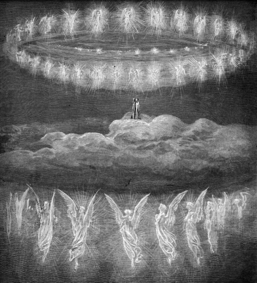 ufansius:The Sparkling Circles of the Heavenly Host - Gustave Doré, illustration for Dante’s Paradi
