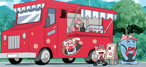 harukasenpais:Team Rocket and their Bewear honey donut shop in Pokemon Sun and Moon ep39