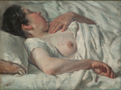 Francisco Gimeno y Arasa (Tortosa 1858 - Barcelona 1927); Sleeping woman, 1899; oil on canvas, 60 x 45 cm; Museu Nacional d'Art de Catalunya, Barcelona