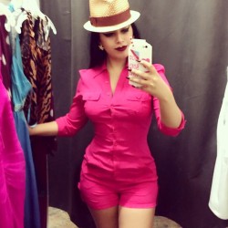 vintagevandalizm:  Hot pink jumper! Yes! @buffaloexchange