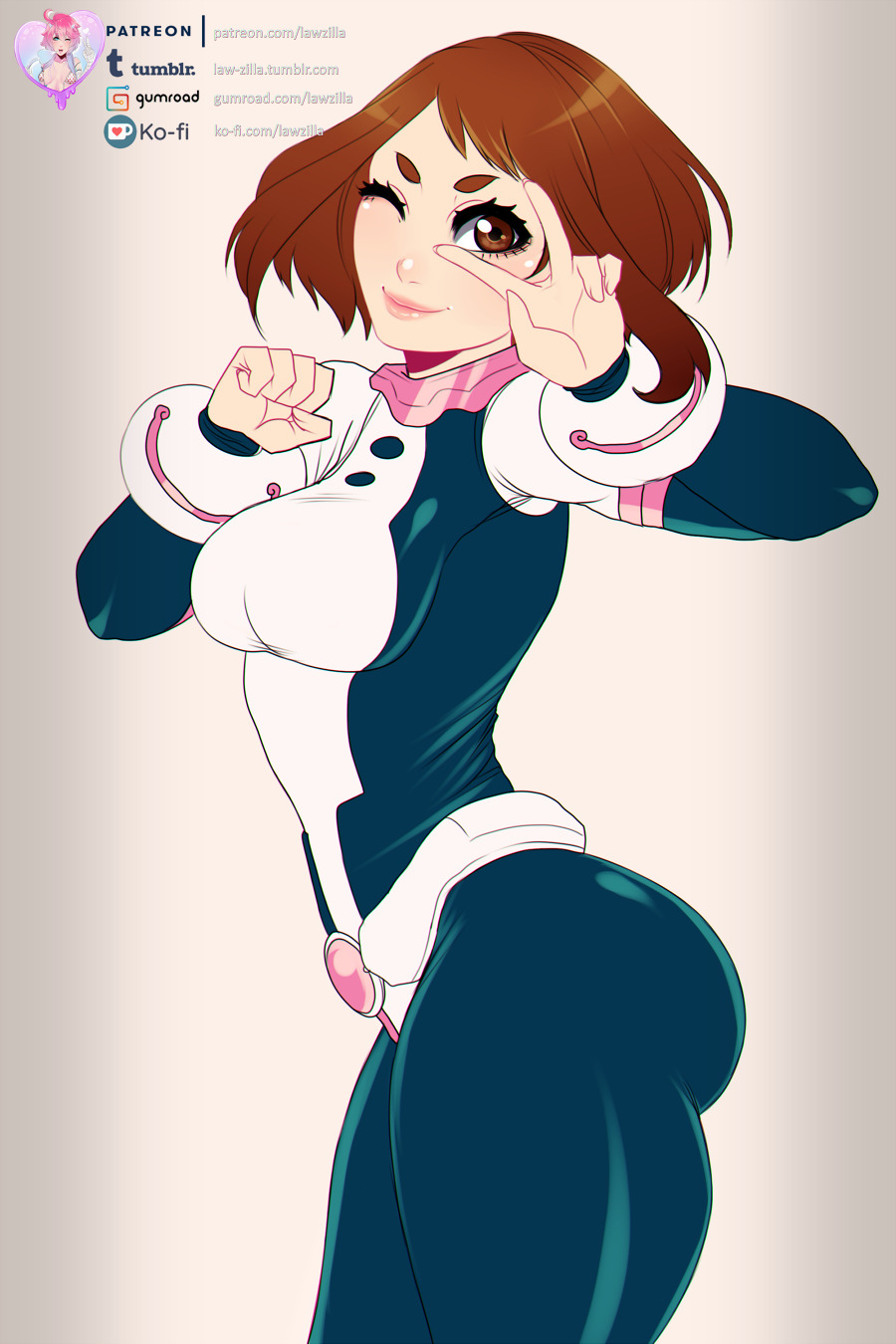   Finished patreon reward for Sap of Ochako from My Hero Academia.Hi-Res   Nude version