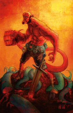 infinity-comics:  Hellboy by Rick Cortes