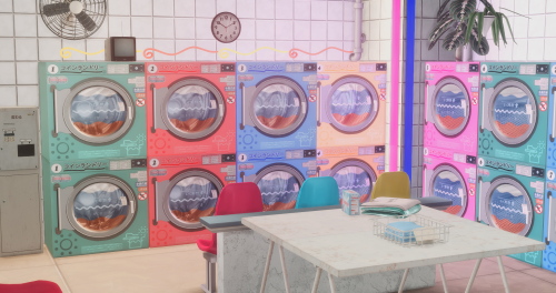 ꧁Coin Laundry Set꧂ Hii guysʚɞ Here’s a new set! ◠‿◠18 itemsBGC except for washing machines, dryers a