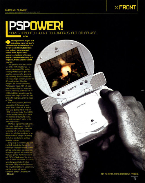 GMR Magazine - October 2003PlayStation Portable