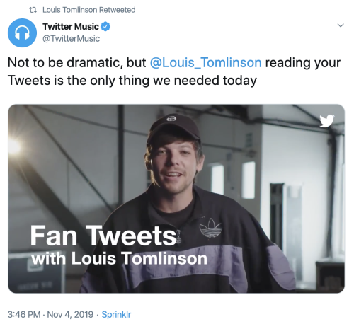 Louis’ recent retweet - 04/11