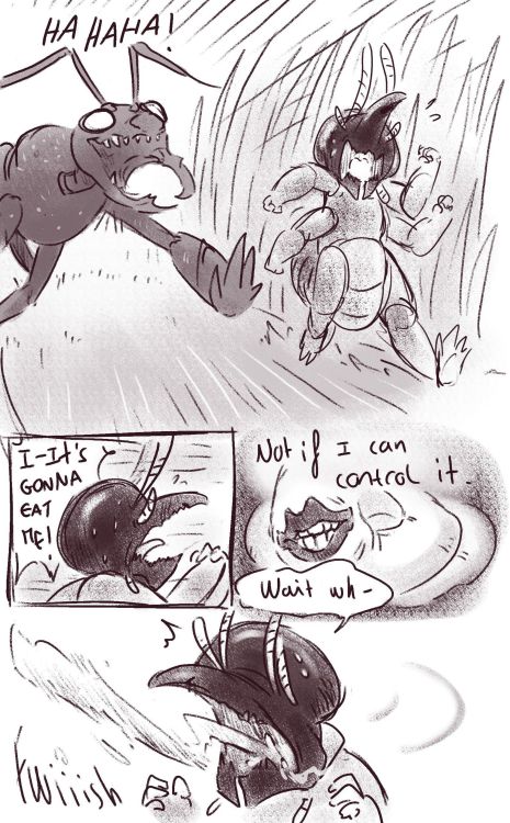 Here some panels with Zilo who runs away from an ant.It’s a chance to have a tapeworm as a friend!