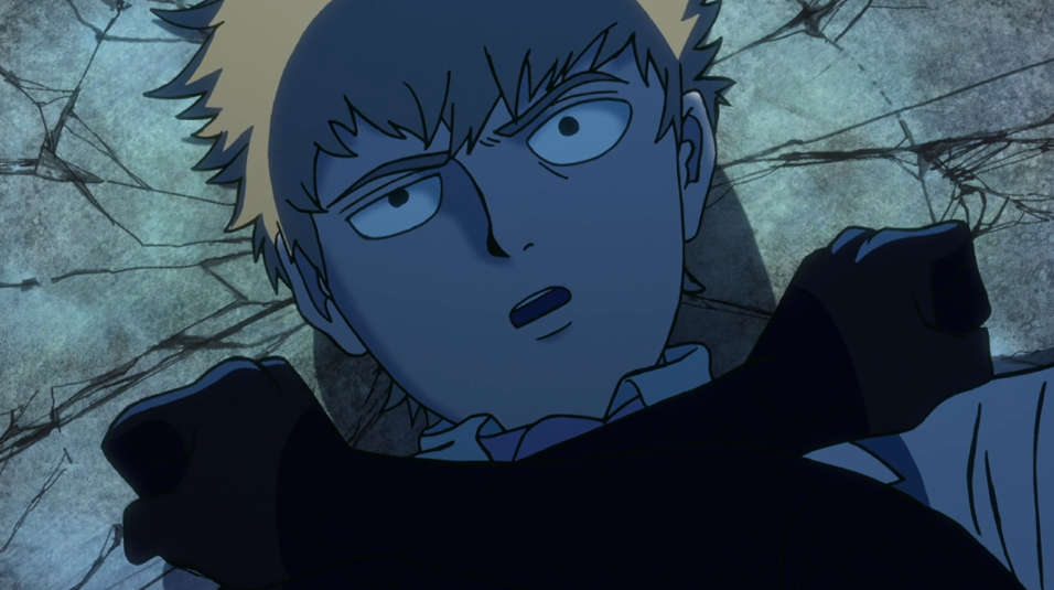 Reigen looks so badass in the third OP I had to make a wallpaper out of it  : r/Mobpsycho100