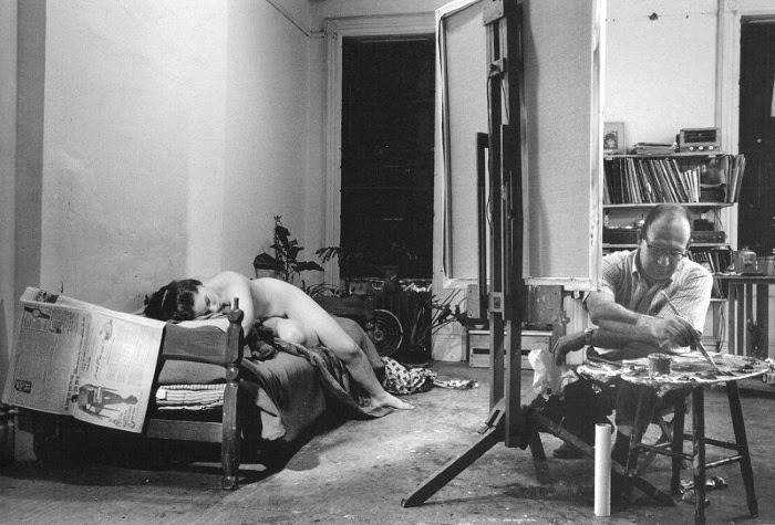 joeinct:   Philip Pearlstein, New York, NY, 1966, Photo by John Loengard