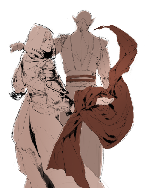 servant(or vallet) abelas + solas doodlevery long and tired day maybe&hellip; he just throw his cloa