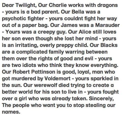 boredandblah: No offence Twilight lovers! But this is sorta true. ^_^