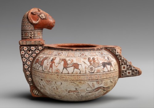 met-greekroman-art: Terracotta cosmetic vase, Metropolitan Museum of Art: Greek and Roman ArtThe Bot