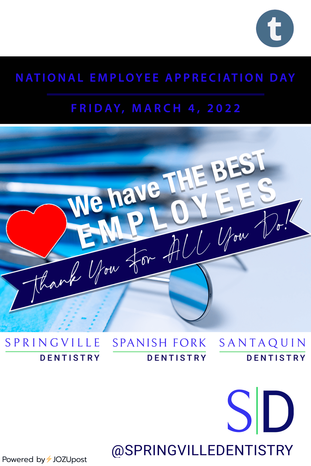 ❤️🦷🪥We are so lucky to have a staff of amazing employees! Each person contributes something special we all benefit from. We would like to extend an extra thank you to our entire team.
Thank you so much for all of the little, big, noticed and...