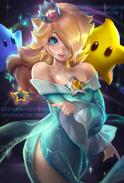 sakimichan:  Rosalina painting &lt;3 Normal versions, psd, high-res JPG, Vid process ►https://www.patreon.com/posts/3195982   &lt;3