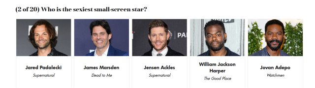 Vote for Jensen Ackles as PEOPLE's sexiest small screen star!